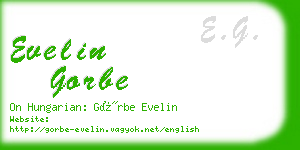 evelin gorbe business card